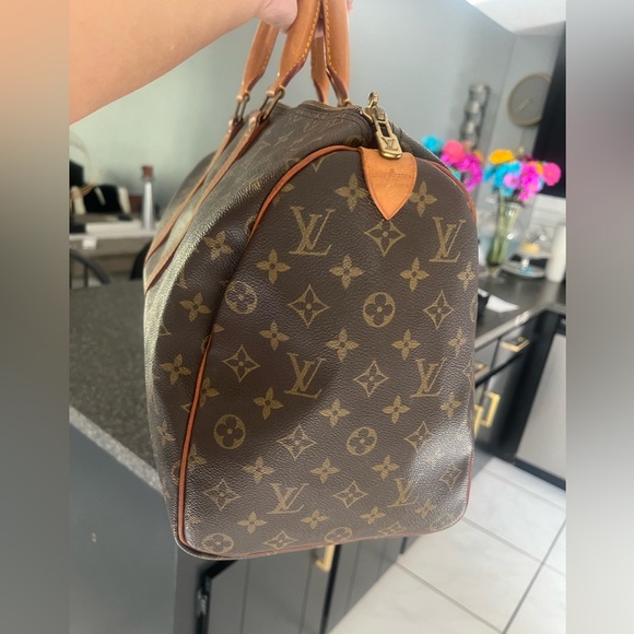 Authentic LOUIS VUITTON keepall 45 travel bag vachetta leather vintage - Picture 14 of 17